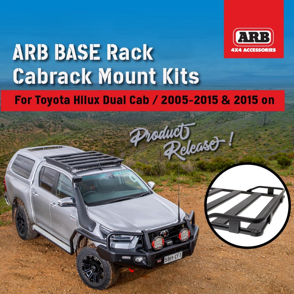 BASE RACK สำหรับติดตั้งบนหัวเก๋ง ของ Toyota Hilux- ปี 2005-2015- ปี 2015 on 
