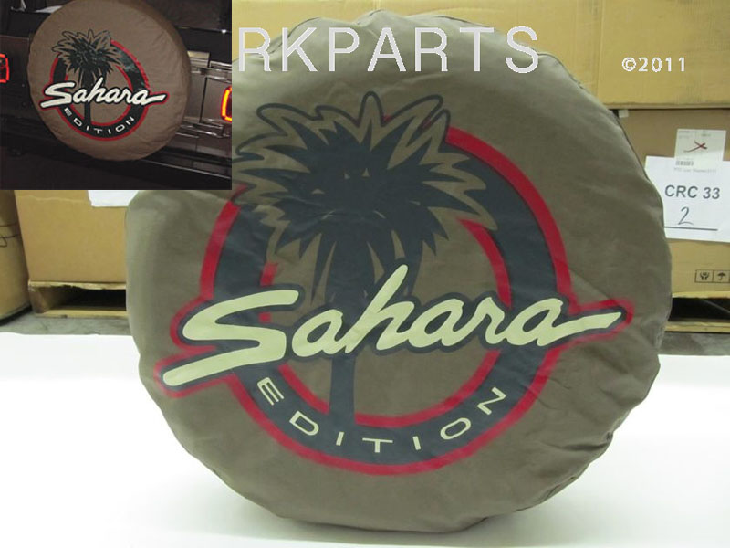 
	New OEM Jeep Wrangler Sahara 

	OEM PART # 82204567AB 

	Includes 1 New OEM Tan Sahara Edition Spare Tire Cover 

	Fits Tires: LT30 x 9.5 x 15 

	ที่คลุมยางอะไหล่หลัง 

	ของ Mopar 

