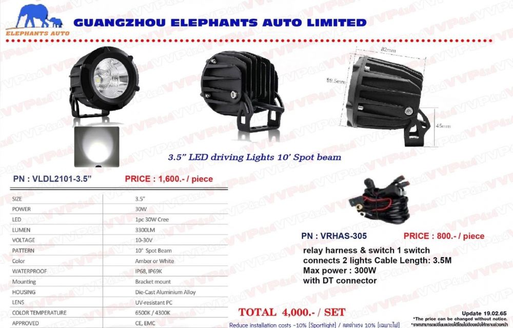 #Guangzhou #Elephants #Auto #LimitedNew สินค้ามาใหม่3.5’’ LED Driving lights 10’ spot beam
