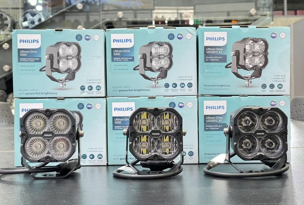 #Philips Ultinon Drive 3 Inch Pod Light มีให้เลือก 3 รุ่น - Spot ลำแสงพุ่งไกล- Driving ลำแสงพุ่งและแผ่กระจายด้านข้าง- Flood ลำแสงแผ่กระจายเป็นวงกว้าง 

